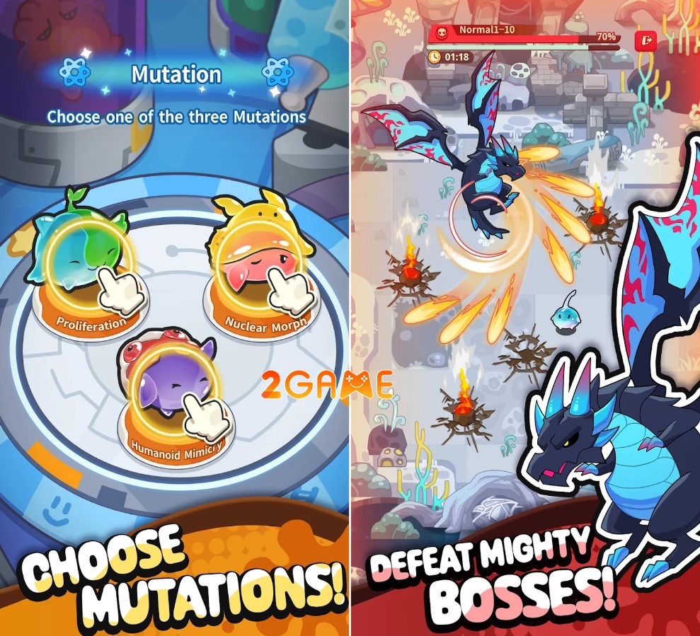 Pew Pew Slime Idle RPG – Game nhàn rỗi cực chill cùng Slime đáng yêu pew pew slime 2