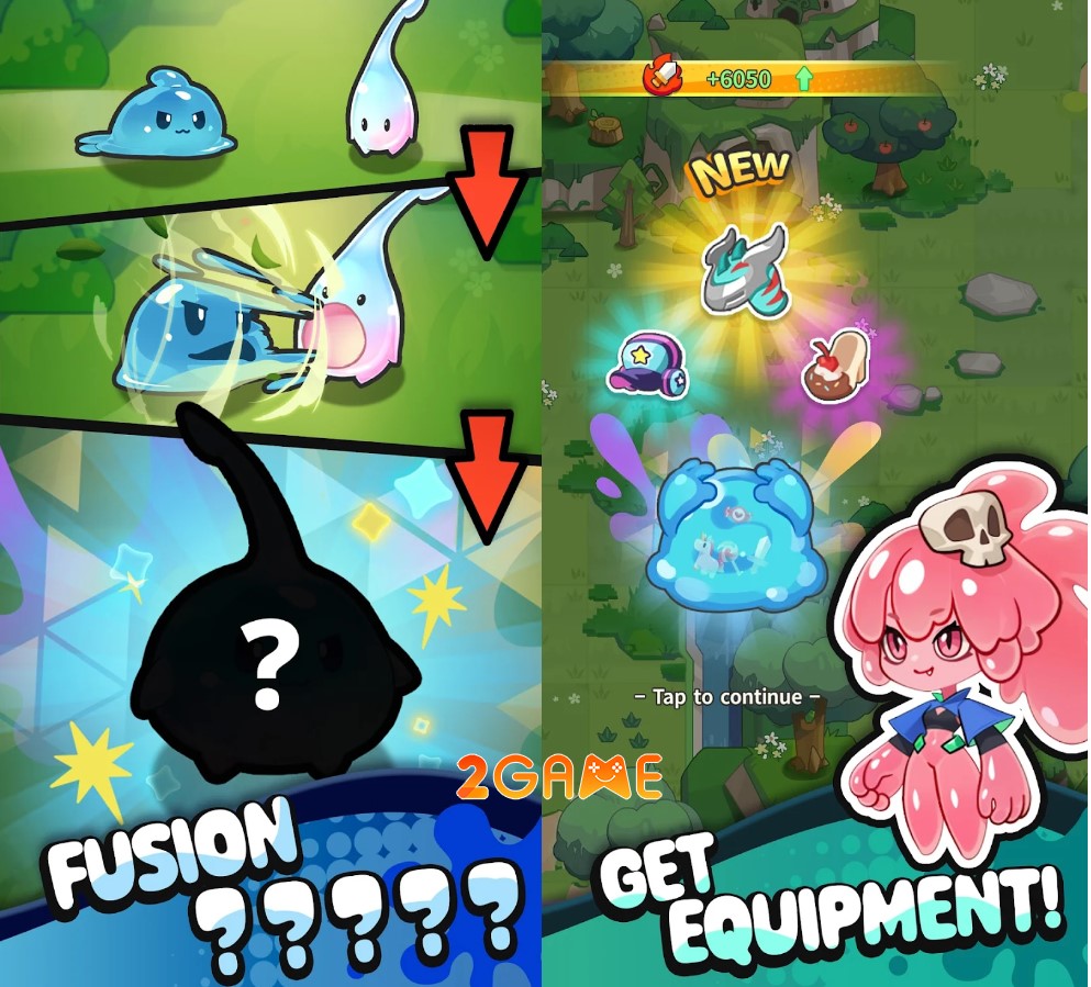 game nhập vai nhàn rỗi ở rương Pew Pew Slime Idle RPG