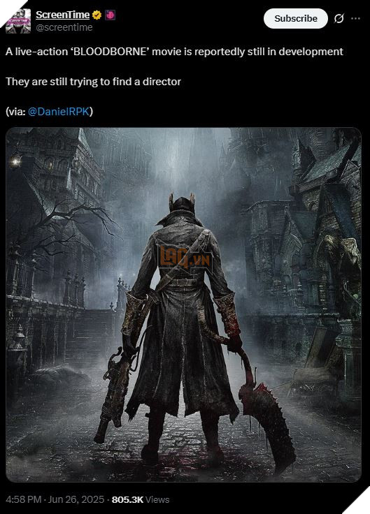 Live-action Bloodborne vẫn đang tìm kiếm đạo diễn phù hợp