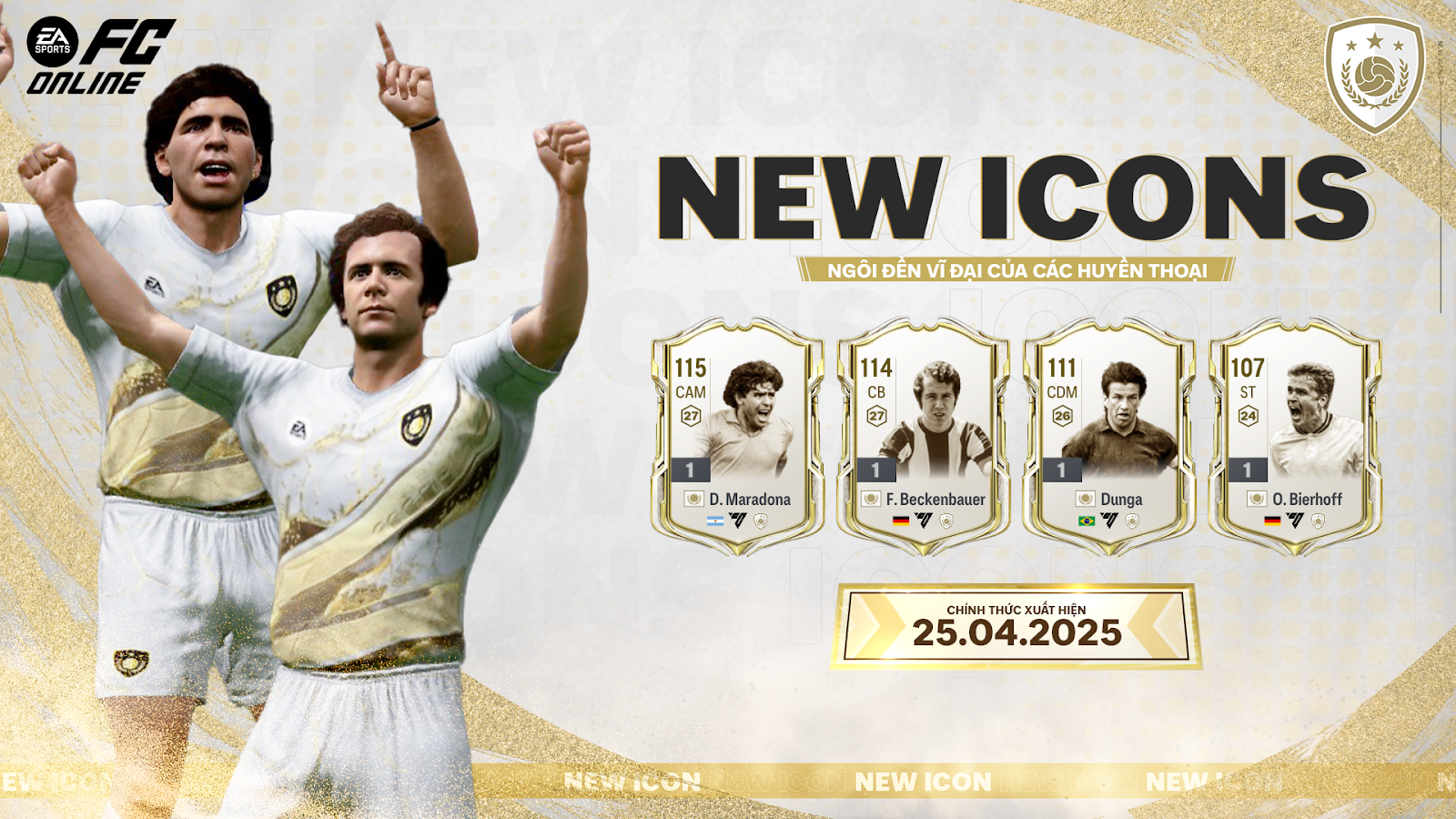 Hàng loạt sao trẻ Wonderboys, “Cậu bé vàng” Diego Maradona và “Hoàng đế” Franz Beckenbauer chính thức đổ bộ trong FC Online- Ảnh 2.