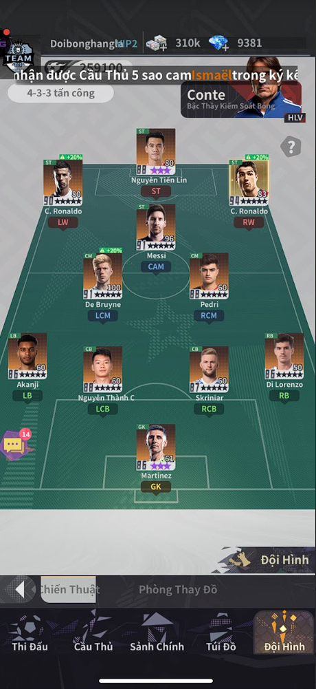 Cộng đồng game thủ bùng nổ, thi nhau đua top trong Football Arena: Vua Bóng đá- Ảnh 2. Cộng đồng game thủ bùng nổ, thi nhau đua top trong Football Arena: Vua Bóng đá- Ảnh 2.