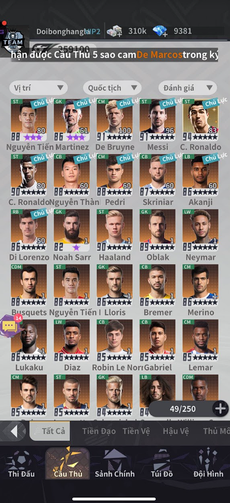 Cộng đồng game thủ bùng nổ, thi nhau đua top trong Football Arena: Vua Bóng đá- Ảnh 3. Cộng đồng game thủ bùng nổ, thi nhau đua top trong Football Arena: Vua Bóng đá- Ảnh 3.