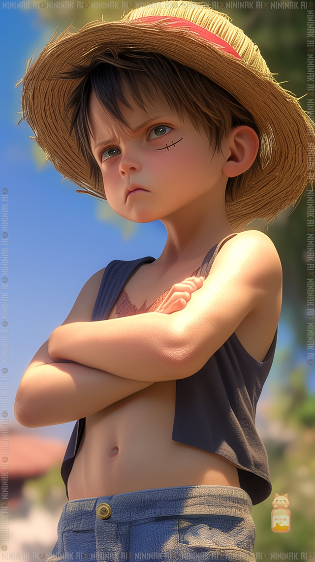 AI hô biến Luffy, Zoro, Gojo, Sukuna,... thành phiên bản nhí, ai nhìn cũng thấy cưng- Ảnh 10.