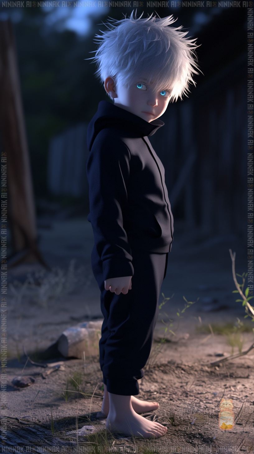 AI hô biến Luffy, Zoro, Gojo, Sukuna,... thành phiên bản nhí, ai nhìn cũng thấy cưng- Ảnh 5.