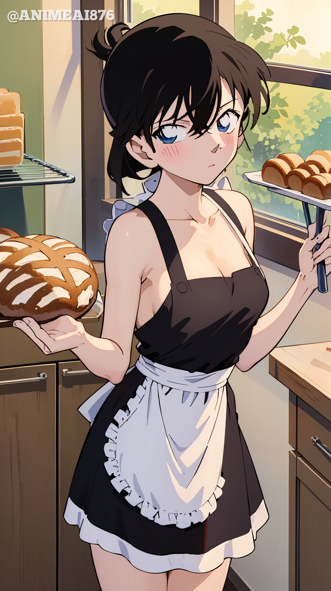 AI hé lộ vẻ đẹp tiềm ẩn của Haibara Ai với chiếc tạp dề đầy quyến rũ- Ảnh 3.