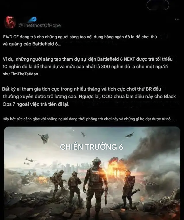 Để quảng cáo game, NPH được cho là đã