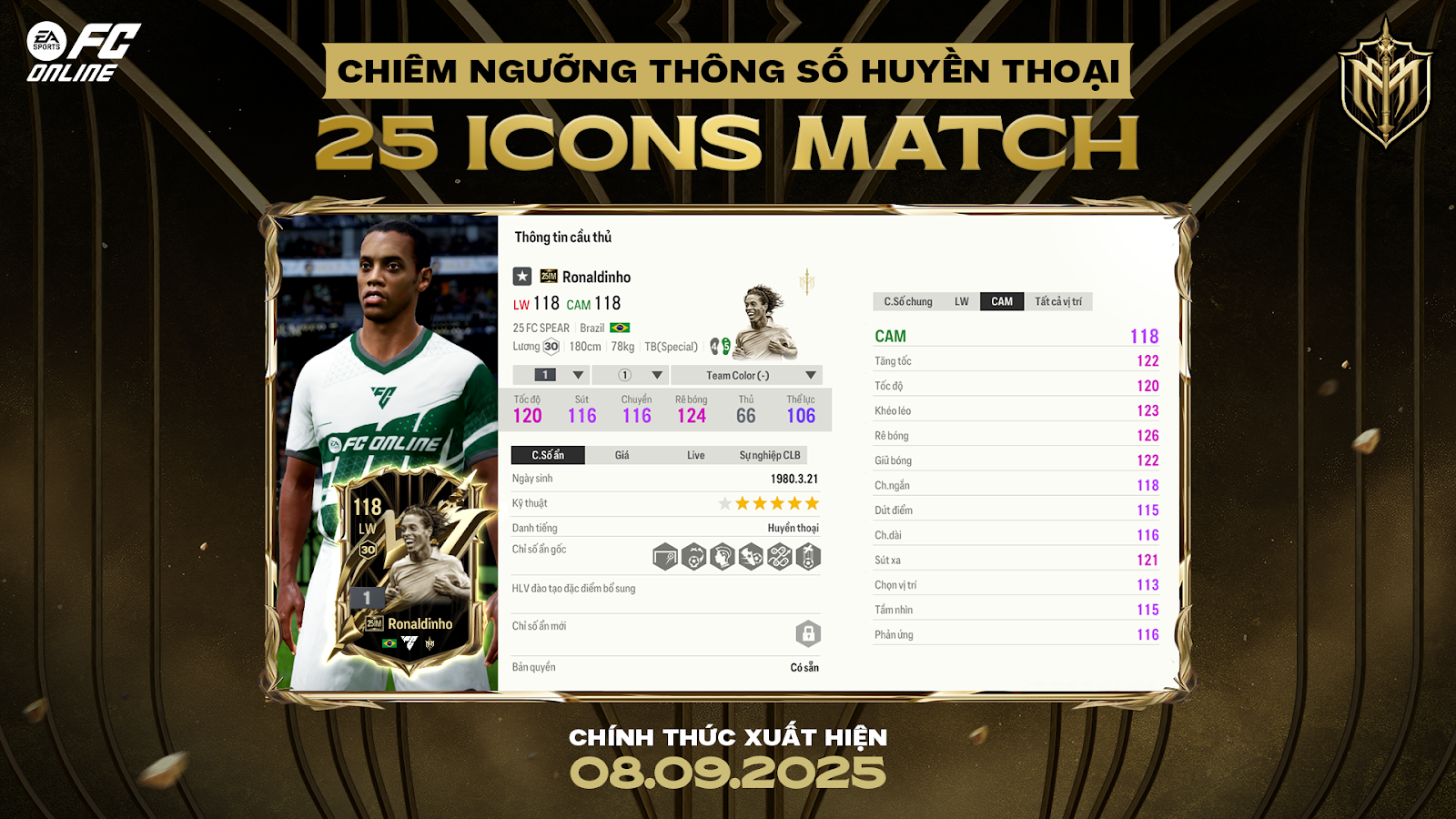 FC Online gây bão: Mùa thẻ 25 ICONS MATCH tích hợp tính năng FC Online gây bão: Mùa thẻ 25 ICONS MATCH tích hợp tính năng