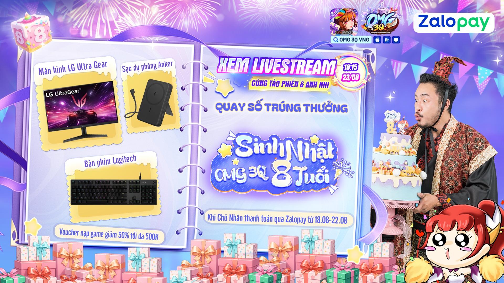 OMG 3Q kỷ niệm sinh nhật 8 năm: Huyền Thoại Game Đấu Tướng - Vô vàn sự kiện và quà tặng Khủng- Ảnh 5. OMG 3Q kỷ niệm sinh nhật 8 năm: Huyền Thoại Game Đấu Tướng - Vô vàn sự kiện và quà tặng Khủng- Ảnh 5.