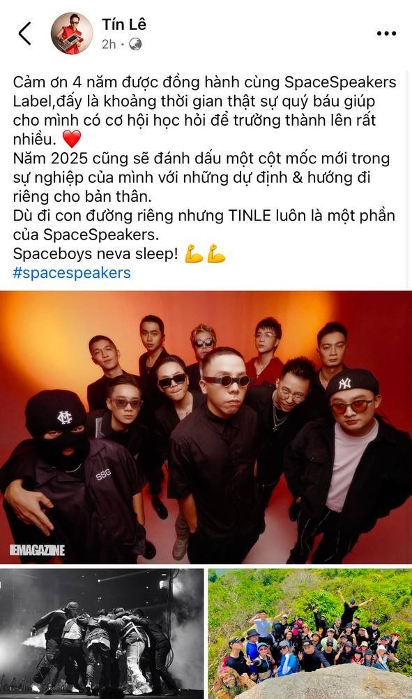 3 sao nam Vbiz đột ngột đồng loạt đăng bài rời khỏi tổ đội SpaceSpeakers- Ảnh 3. 3 sao nam Vbiz đột ngột đồng loạt đăng bài rời khỏi tổ đội SpaceSpeakers- Ảnh 3.