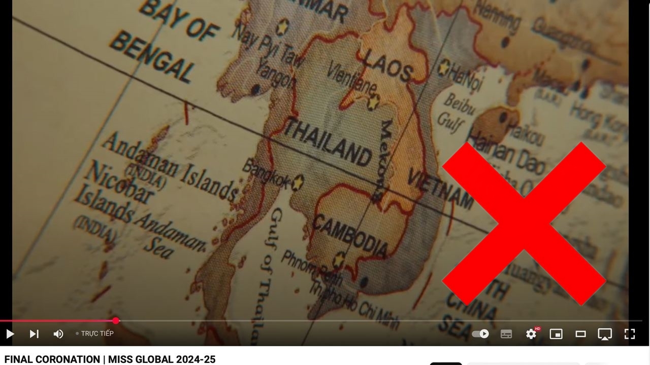 Cuộc thi Hoa hậu gây phẫn nộ vì bị nghi dùng bản đồ