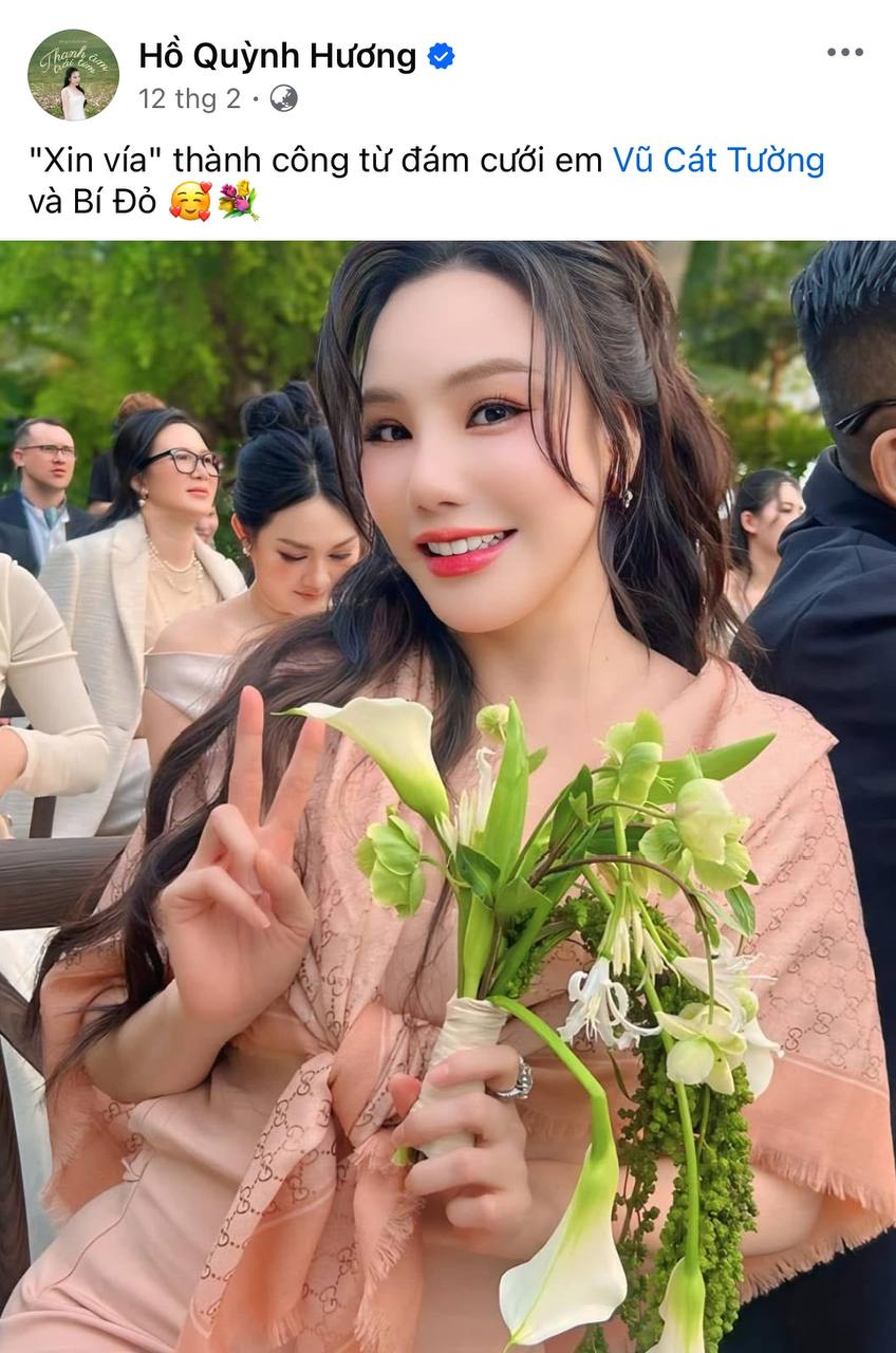 Thêm 1 màn bắt hoa cưới linh nghiệm: Hoá ra Hồ Quỳnh Hương đã bất chấp