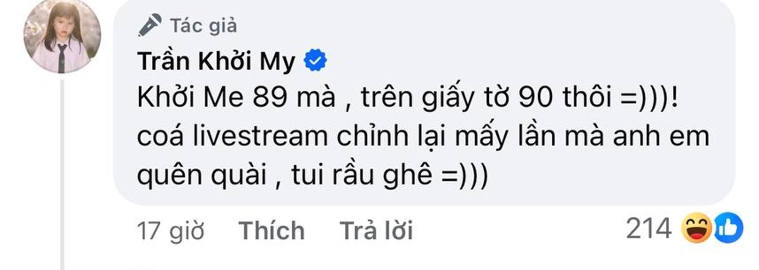 Khởi My đính chính- Ảnh 1.