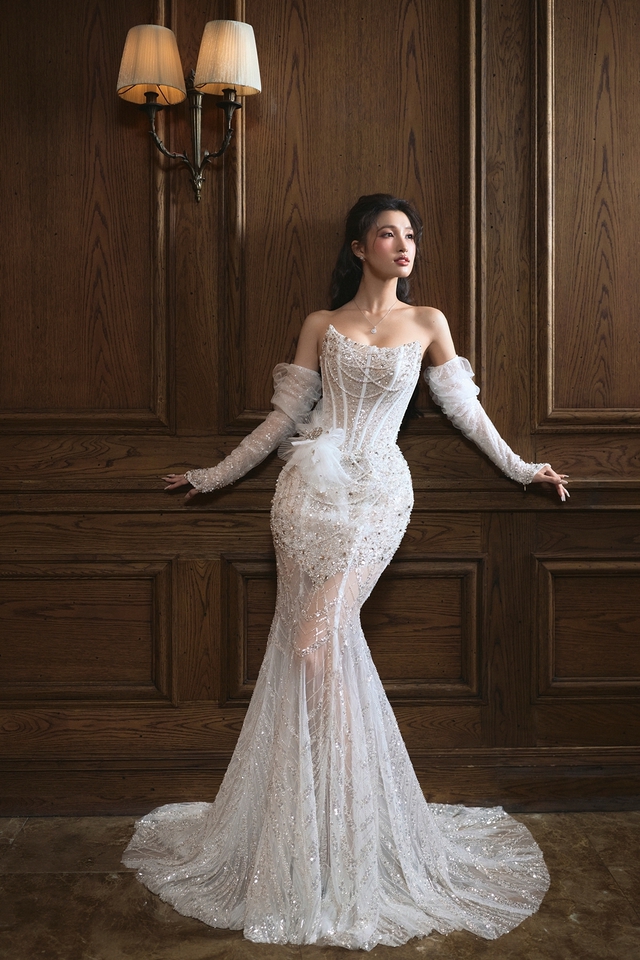 Á hậu Phương Nhi diện váy cưới, khoe nhan sắc nuột nà, đẹp Á hậu Phương Nhi diện váy cưới, khoe nhan sắc nuột nà, đẹp