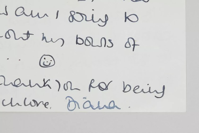 Tiết lộ bức thư Vương phi Diana viết tay chỉ 2 ngày sau đám cưới hoàng gia: