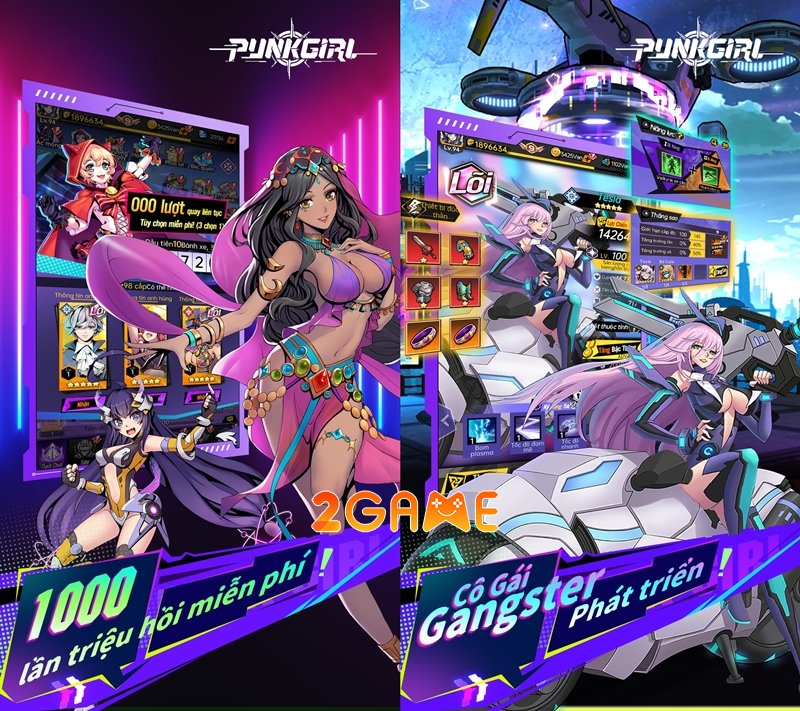 Punk Girl – Thế giới Cyberpunk sống động và hỗn loạn punkgirl mobile 1
