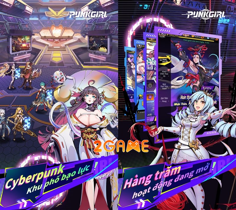 Punk Girl – Thế giới Cyberpunk sống động và hỗn loạn punkgirl mobile 2