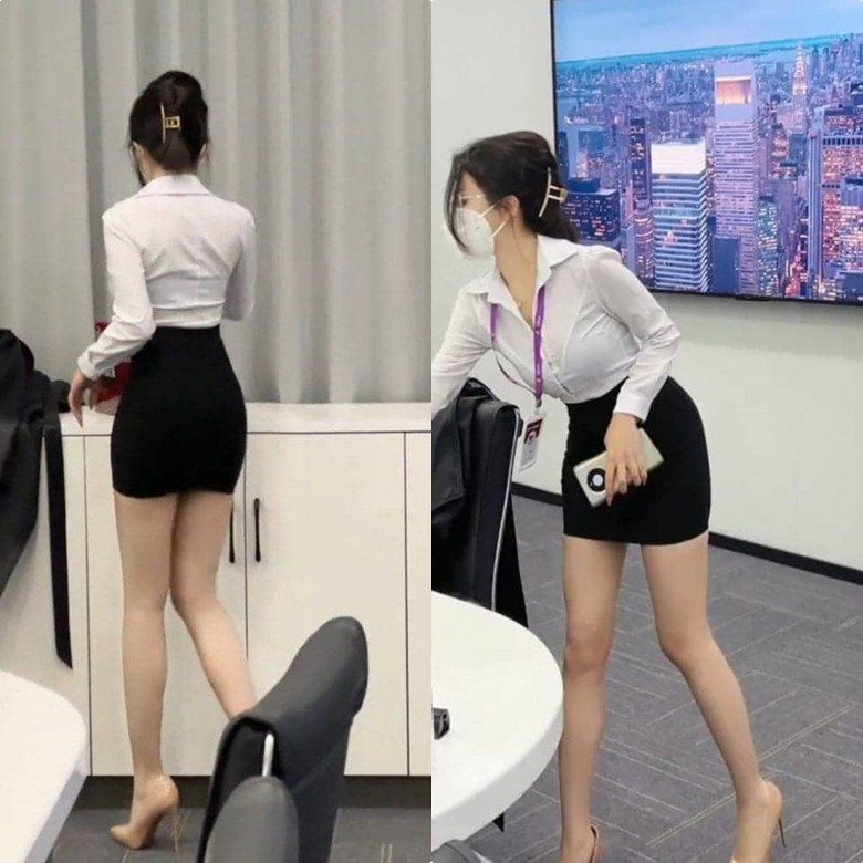 Nữ thư ký gây sốt mạng xã hội với phong cách thời trang vừa đẹp và cuốn hút pyttefk