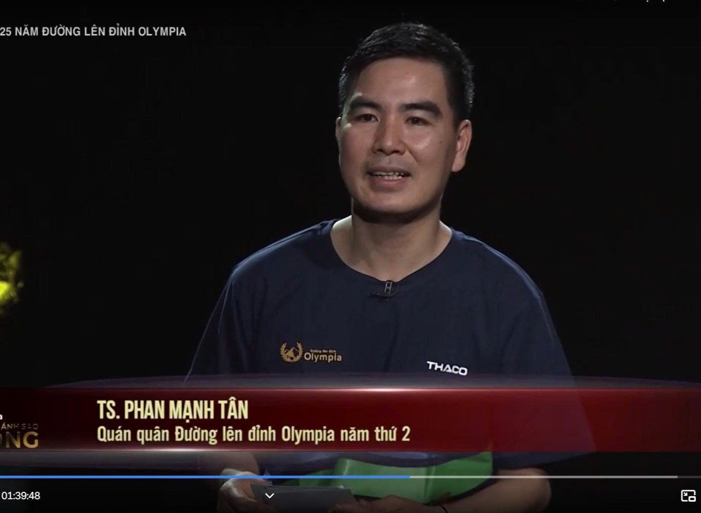 Phan Mạnh Tân, quán quân Đường lên đỉnh Olympia năm thứ 2.