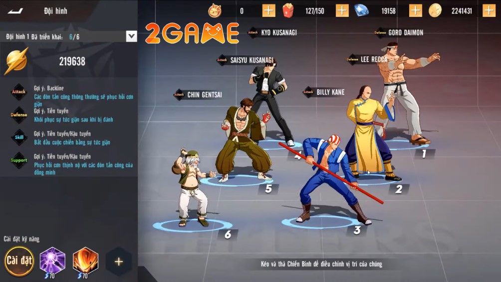 Quyền Vương Chiến K.O – 4 Đội hình mạnh nhất mà tân thủ không nên bỏ qua quyen vuong chien k o 2