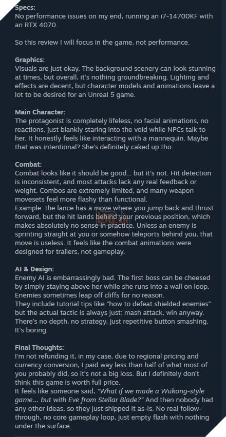 Wuchang: Fallen Feathers Vừa Ra Mắt Đã Nhận Về Loạt Chỉ Trích Trên Steam 3