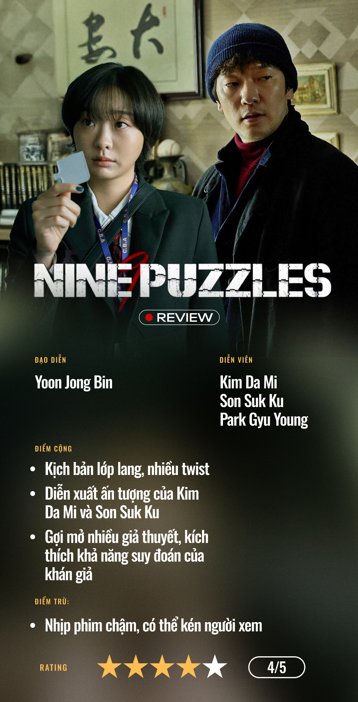 Nine Puzzles: Phim trinh thám Hàn lạnh sống lưng, càng xem càng thấy rùng mình- Ảnh 7.