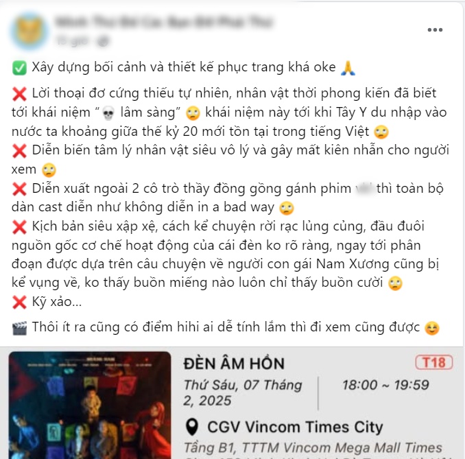 Phim Việt chiếm top 1 phòng vé bị chê khắp MXH, netizen than trời “làm sao để lấy lại tiền vé?”- Ảnh 4. Phim Việt chiếm top 1 phòng vé bị chê khắp MXH, netizen than trời “làm sao để lấy lại tiền vé?”- Ảnh 4.