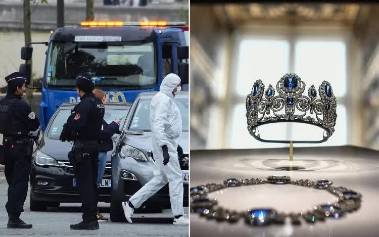 Nhóm trộm đã lấy đi 8 món trang sức quý hiếm có tổng giá trị ước tính 88 triệu Euro hôm 19/10/2025 (Ảnh: People)