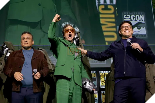 Hình ảnh sao nam Robert Downey Jr tại buổi công bố anh quay trở lại MCU.