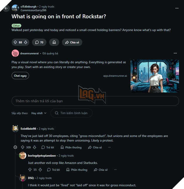 Bung No Bieu Tinh Ben Ngoai Van Phong Rockstar North Sau Su Kien Sa Thai Hang Loat 2 Nhiều người nhận thấy dấu hiệu biểu tình