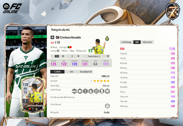 FC ONLINE chơi lớn: Tri ân sinh nhật 7 tuổi, tung ra mùa thẻ quốc dân dành riêng cho C.RONALDO và các huyền thoại áo mặc số 7!- Ảnh 1. FC ONLINE chơi lớn: Tri ân sinh nhật 7 tuổi, tung ra mùa thẻ quốc dân dành riêng cho C.RONALDO và các huyền thoại áo mặc số 7!- Ảnh 1.