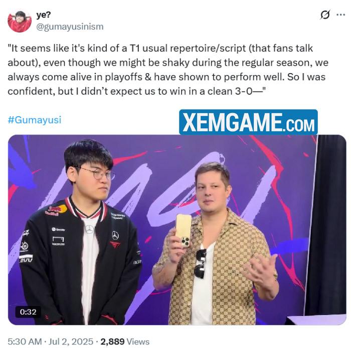 LMHT: Gumayusi nhận ra có kịch bản T1 “đánh fan” ở vòng bảng, nhưng vào playoffs thì khác ruvdkdlv screenshot 5