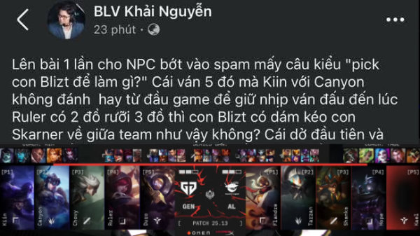 BLV Khải Nguyễn VAR viewer sau khi bị chê bình luận “cảm tính” trong trận Gen.G vs AL s6dohdqk screenshot 18png