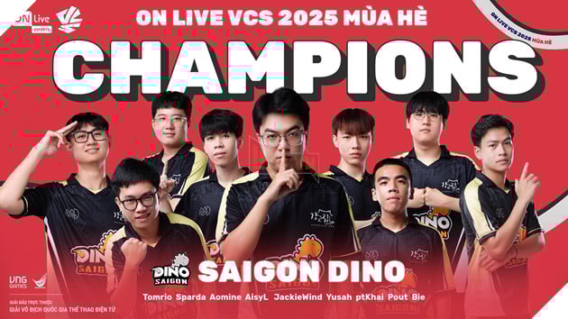 Danh Hiệu Vô Địch ON Live VCS 2025 Mùa Hè Gọi Tên Saigon Dino 4