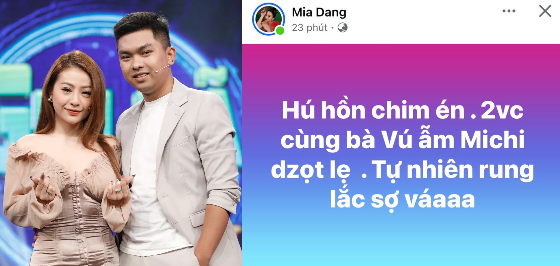 Vợ chồng ca sĩ Mia phải ôm con bỏ chạy. Nữ ca sĩ chia sẻ: