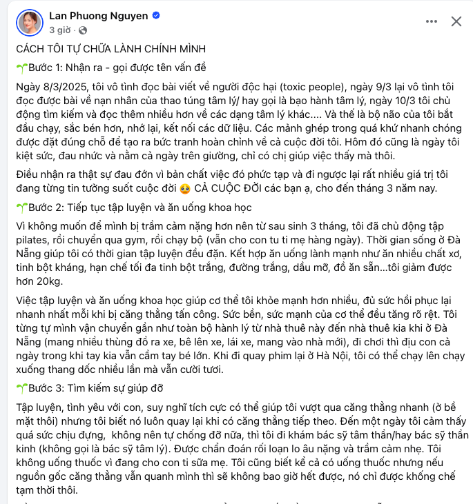 Lan Phương chia sẻ sau hình ảnh bạo bệnh, tiết lộ thông tin về