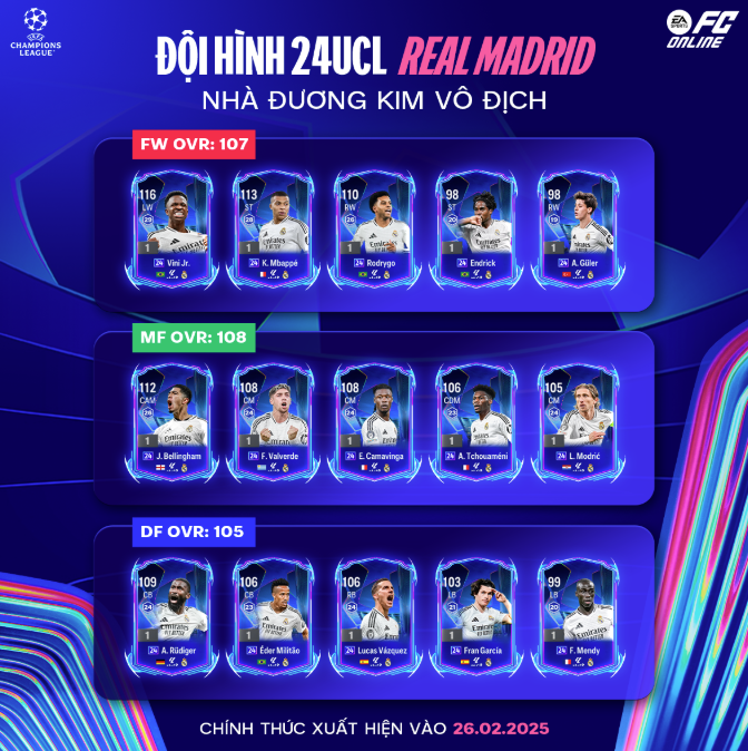 FC Online tung bom tấn mùa 24UCL: Tập hợp 24 đội bóng tiến đến vòng Knock Out C1- Ảnh 4. FC Online tung bom tấn mùa 24UCL: Tập hợp 24 đội bóng tiến đến vòng Knock Out C1- Ảnh 4.
