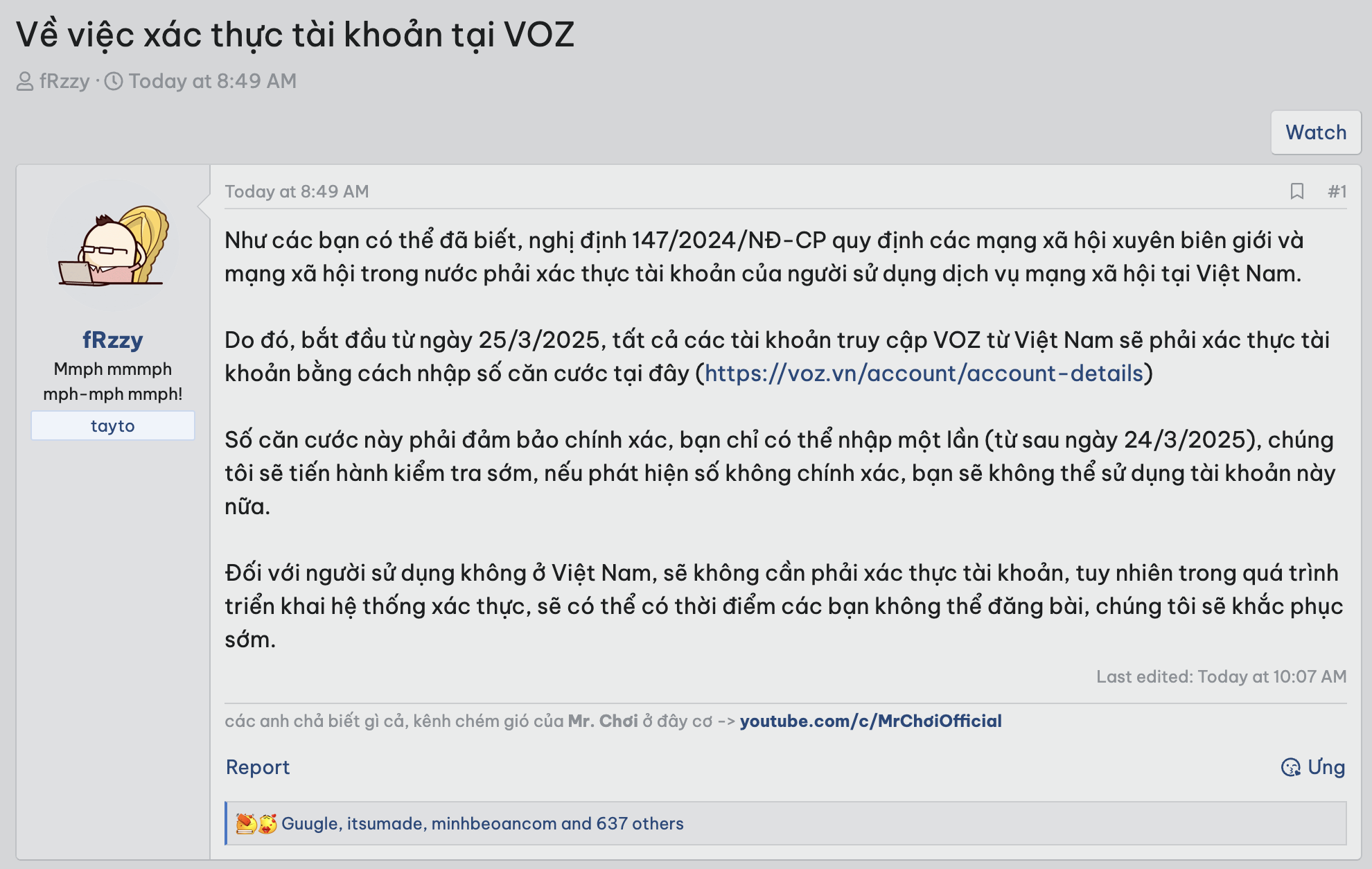 Diễn đàn VOZ bất ngờ thông báo tạm ngưng hoạt động với người dùng Việt Nam- Ảnh 2.