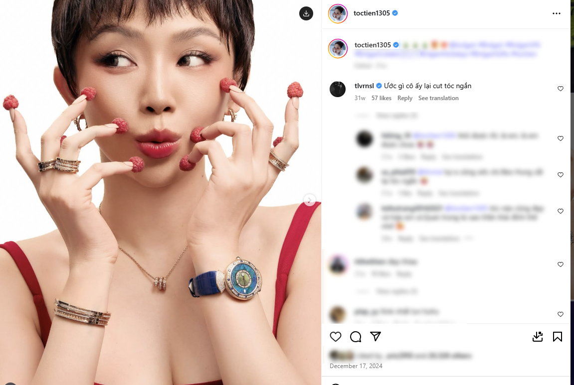 Cách đây 7 tháng, Touliver từng nói thẳng điều này trên trang cá nhân của Tóc Tiên- Ảnh 1.