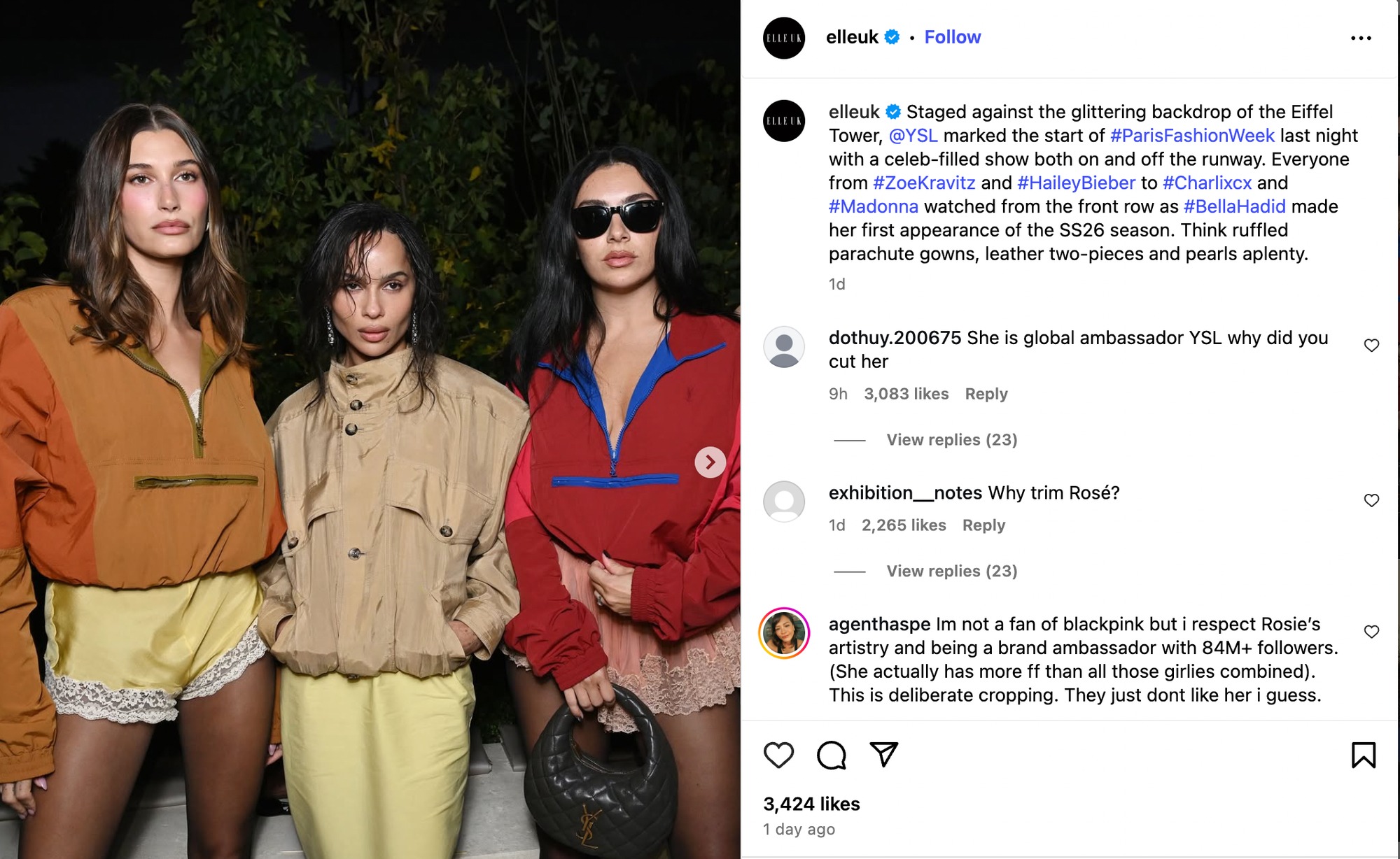 Câu trả lời chính thức tại sao Rosé (BLACKPINK) bị cắt khỏi ảnh- Ảnh 3. Câu trả lời chính thức tại sao Rosé (BLACKPINK) bị cắt khỏi ảnh- Ảnh 3.