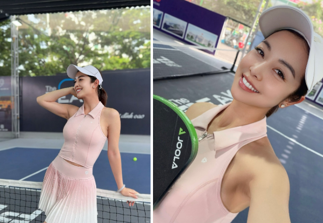 Hoa hậu vừa gặp sự cố vì chơi pickleball: Có mẹ chồng giàu top đầu sàn chứng khoán, bố chồng là Tiến sĩ- Ảnh 3.