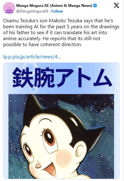 Con trai của Osamu Tezuka gây phẫn nộ vì sử dụng AI để tái tạo tác phẩm của