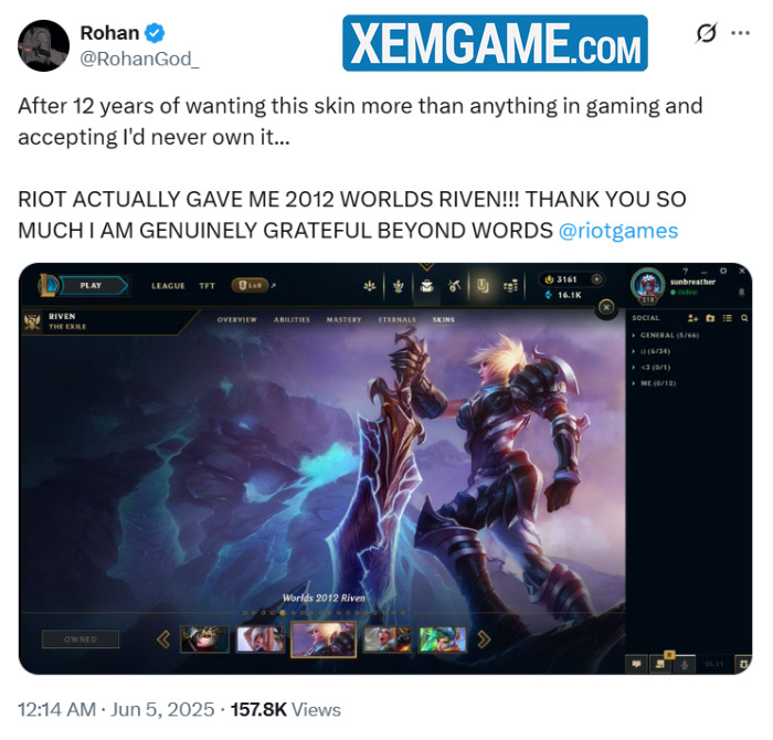 screenshot_1-53 Thêm một game thủ được Riot Games tặng skin hiếm khi lập “kỷ lục” trong LMHT screenshot 1 53