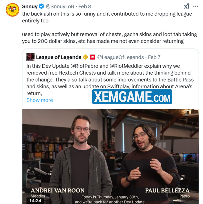 LMHT: Ra thông báo xóa rương Hextech miễn phí, cộng đồng ví Riot như Blizzard screenshot 2 95