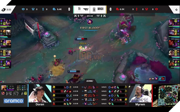 T1 có được chiến công đầu trong tay Keria