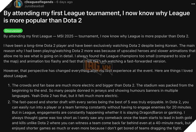 người hâm mộ Dota 2 cuối cùng cũng hiểu tại sao LMHT lại phổ biến hơn