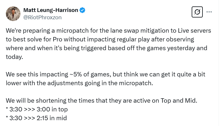 LMHT: Riot Games ra bản vá giảm thời gian “chống đảo đường” để cải thiện tính năng này screenshot 5 48