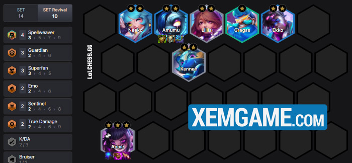 ĐTCL Tái Hiện Mùa 10: Đội hình Annie reroll biểu tượng screenshot 8 28