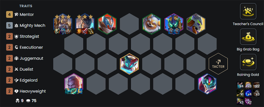 sensei Top đội hình Đấu Trường Chân Lý mùa 15 trong bản cập nhật DTCL 15.1 sensei