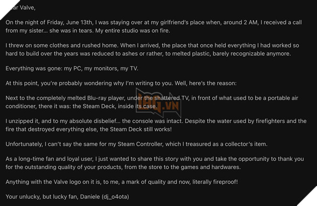 Chu So Huu Steam Deck Cam On Valve Vi Chiec May Van Nguyen Ven Sau Vu Chay Nha 3 Bức tâm thư của anh chàng gửi tới Valve