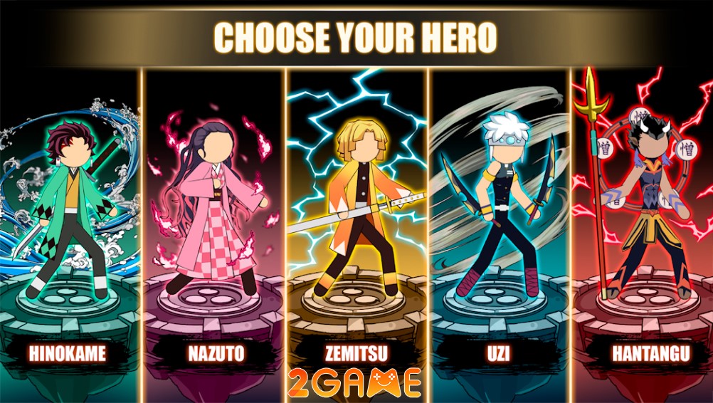 Stick Demon Fight: Idle RPG game nhập vai nhàn rỗi với chủ đề Kimetsu no Yaiba